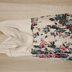 Candie's Cream and Pink Floral Dress